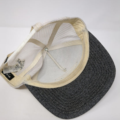 RVCA Quality And Function Snapback Trucker Hat Gray One Size Mesh Back
