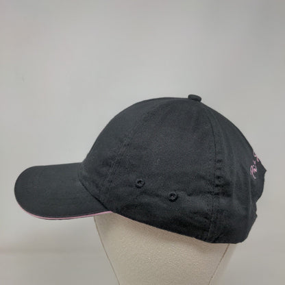 Pink Ribbon Bling Strapback Hat Black One Size Breast Cancer Awareness