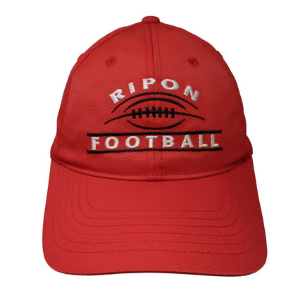 Ripon Football Strapback Hat Red One Size Adjustable Sport-Tek 6 Panel