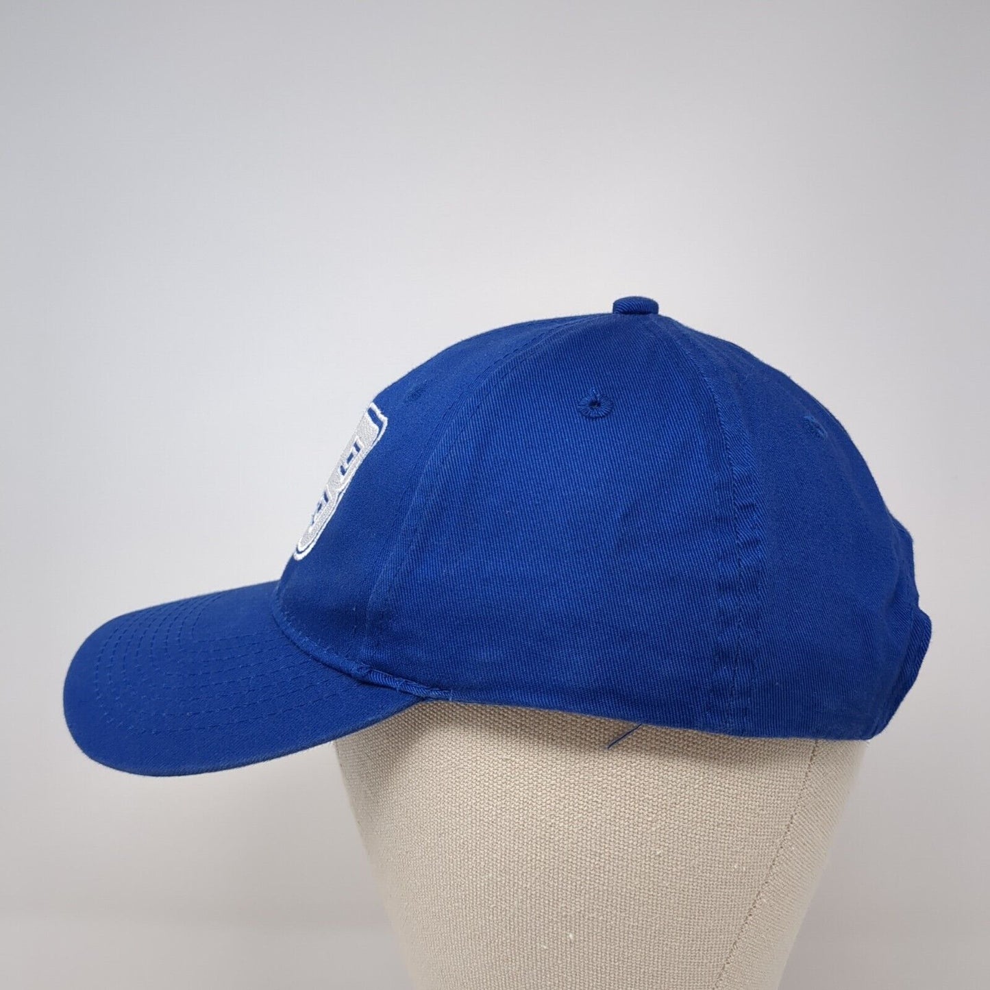 SB Strapback Hat Blue One Size Adjustable Port & Company 6 Panel Solid