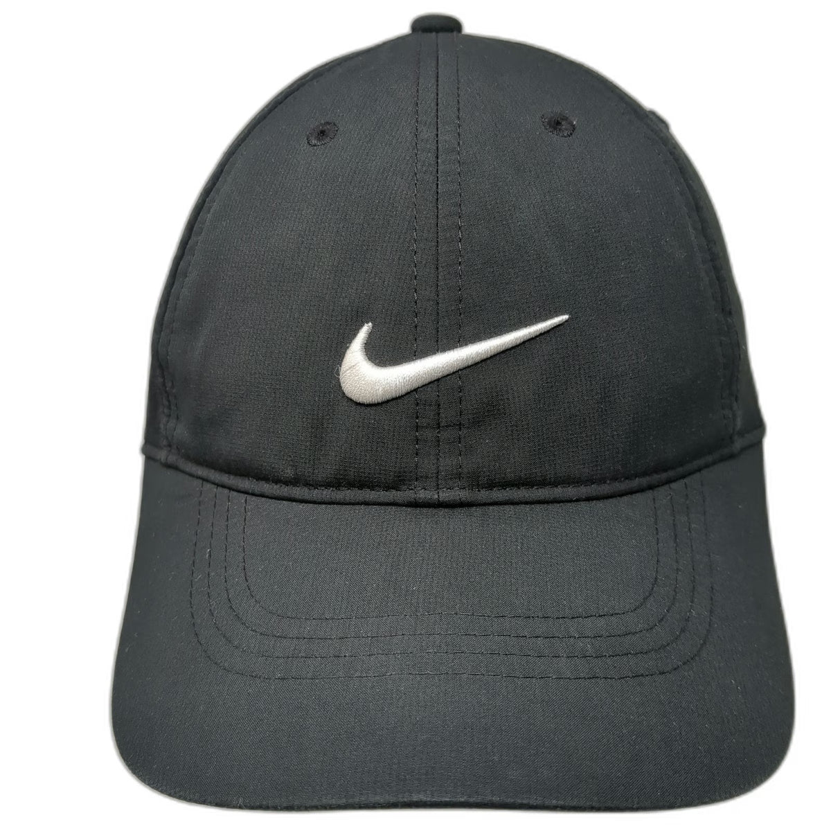 Nike Golf Baseball Cap Black One Size Embroidered Swoosh Strapback Sport Hat