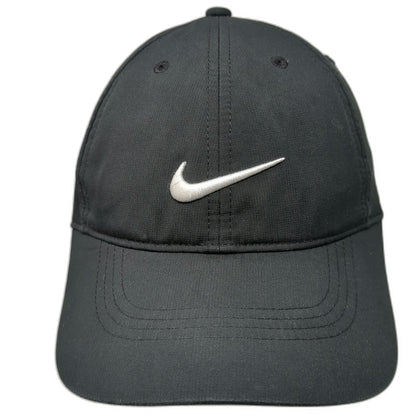 Nike Golf Baseball Cap Black One Size Embroidered Swoosh Strapback Sport Hat