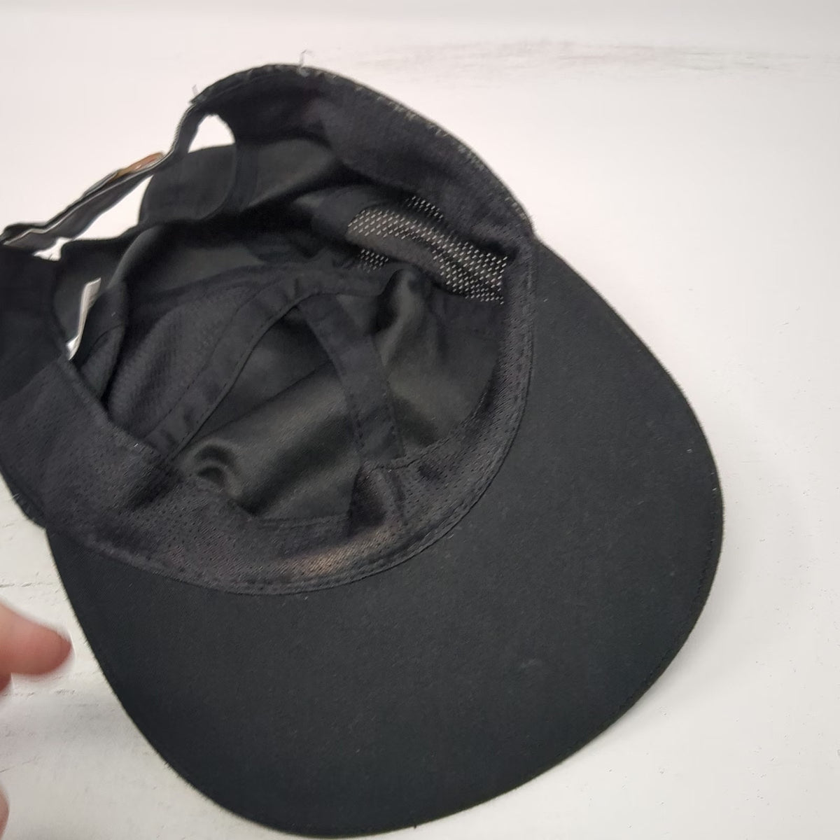 Hind Baseball Cap Black One Size Mesh Side Panels Snakeskin Trim Running Hat