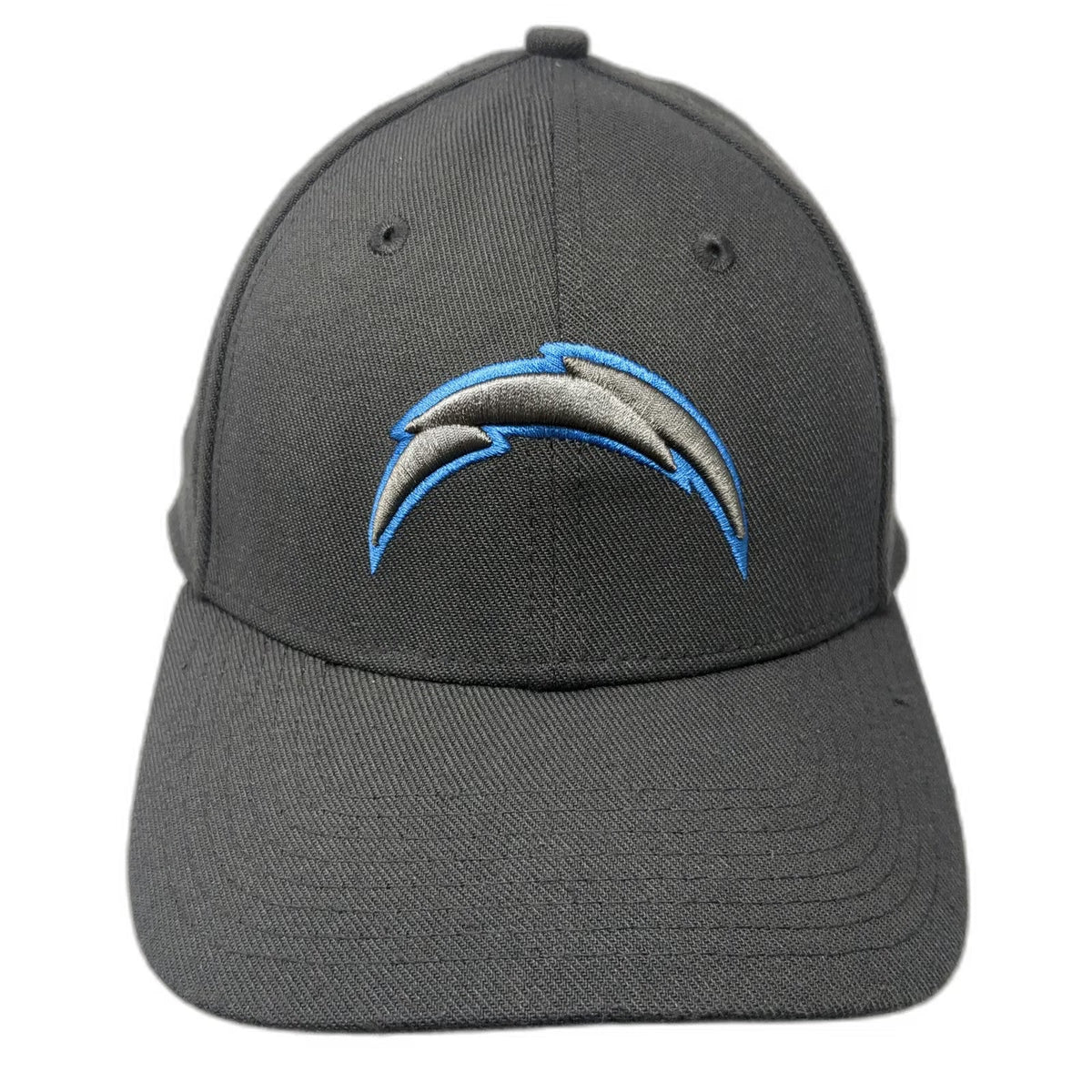 New Era Baseball Cap Gray L Stretch Fit Chargers Bolt Hat Blue Undervisor NFL