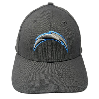 New Era Baseball Cap Gray L Stretch Fit Chargers Bolt Hat Blue Undervisor NFL