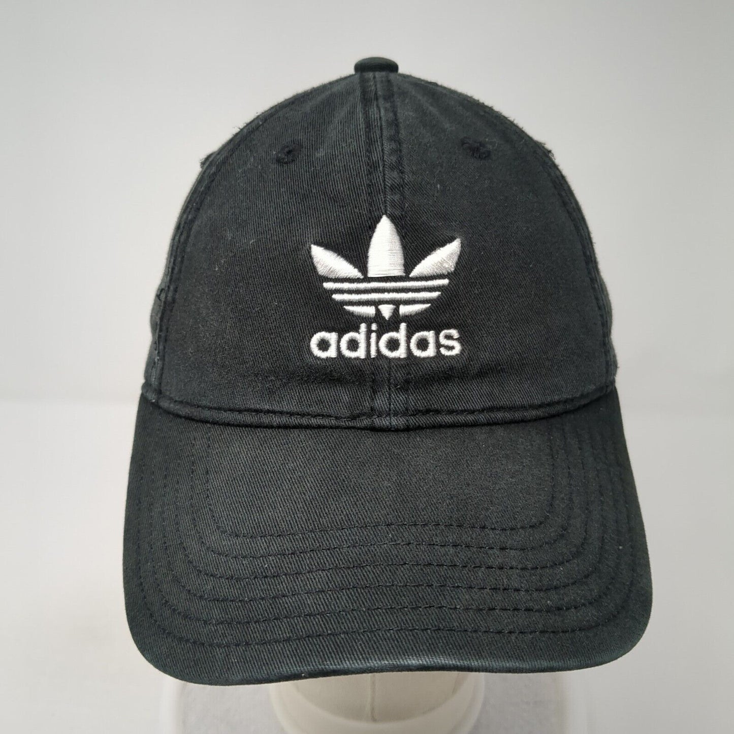 Adidas Slieback Baseball Cap Black One Size Adjustable Embroidered Trefoil