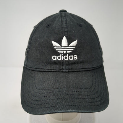 Adidas Slieback Baseball Cap Black One Size Adjustable Embroidered Trefoil