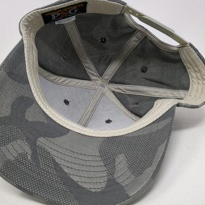 PSG Snapback Gray Camo One Size Hat Masonite Logo Textured Polyester Casual Cap