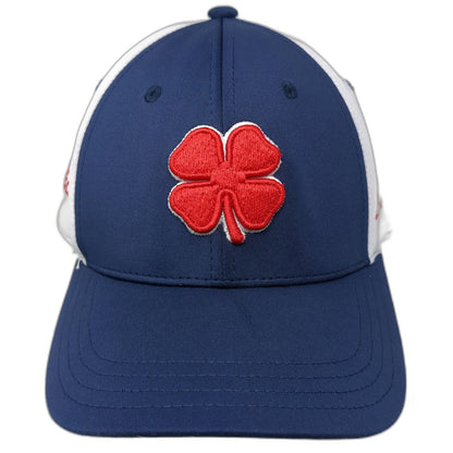 Black Clover Baseball Cap Blue White Red XL Topgolf Live Lucky Clover Logo Hat