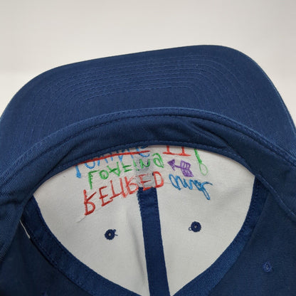 Retired And Loafing Loving It Snapback Hat Blue One Size Adjustable Embroidered
