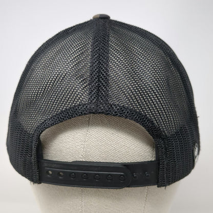 Salty Crew Trucker Hat Black One Size Camo Shark Patch Find Refuge in the Sea