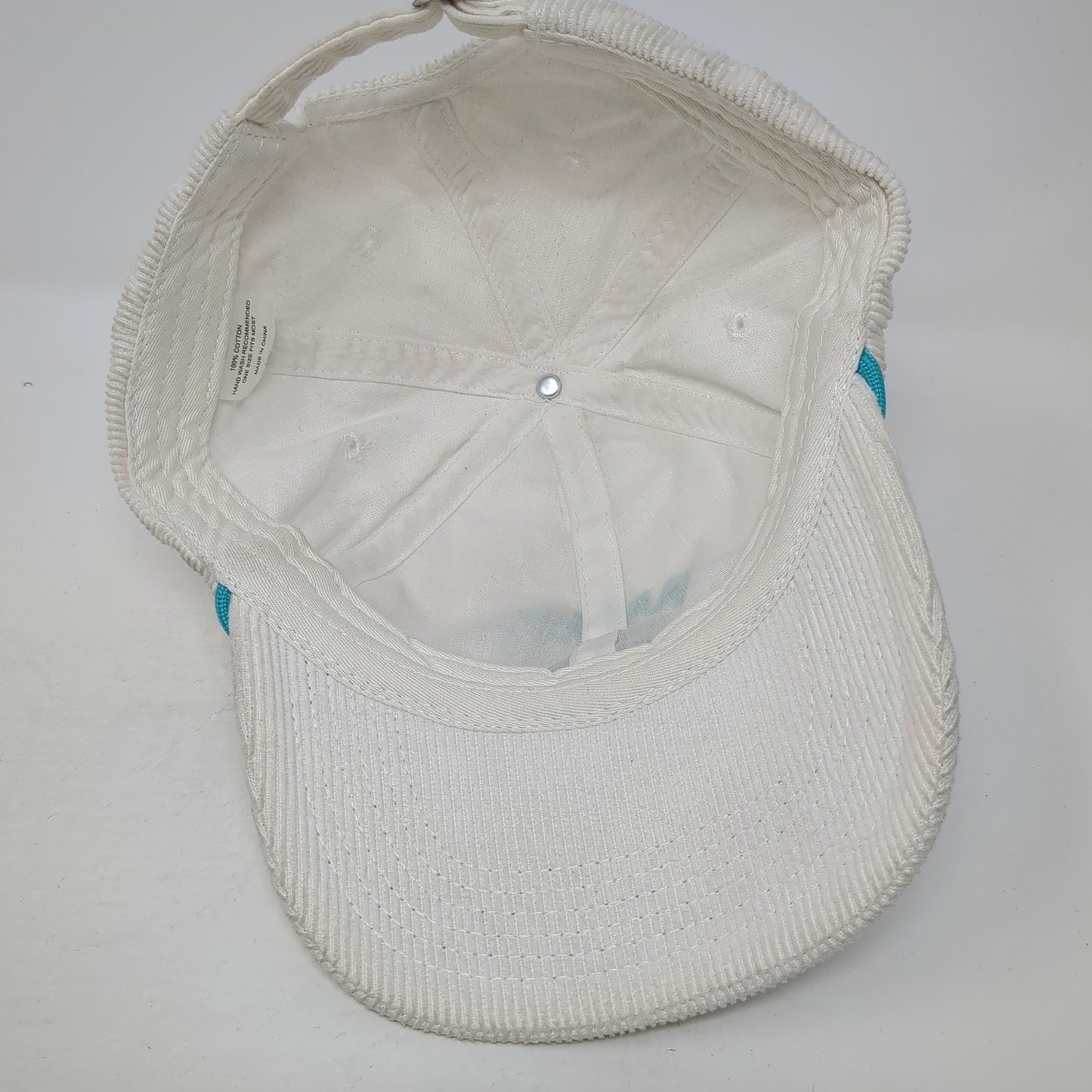 Malibu Slideback Baseball Cap Beige One Size Adjustable Rope Corduroy