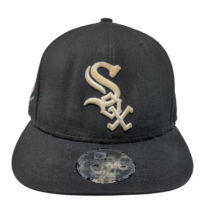 New Era 9Fifty Men's Snapback Hat Black Size M-L Chicago White Sox Logo Distress