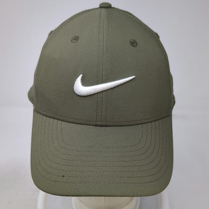 Nike Baseball Cap Green L Dri-FIT Strapback Performance Athletic Swoosh Hat