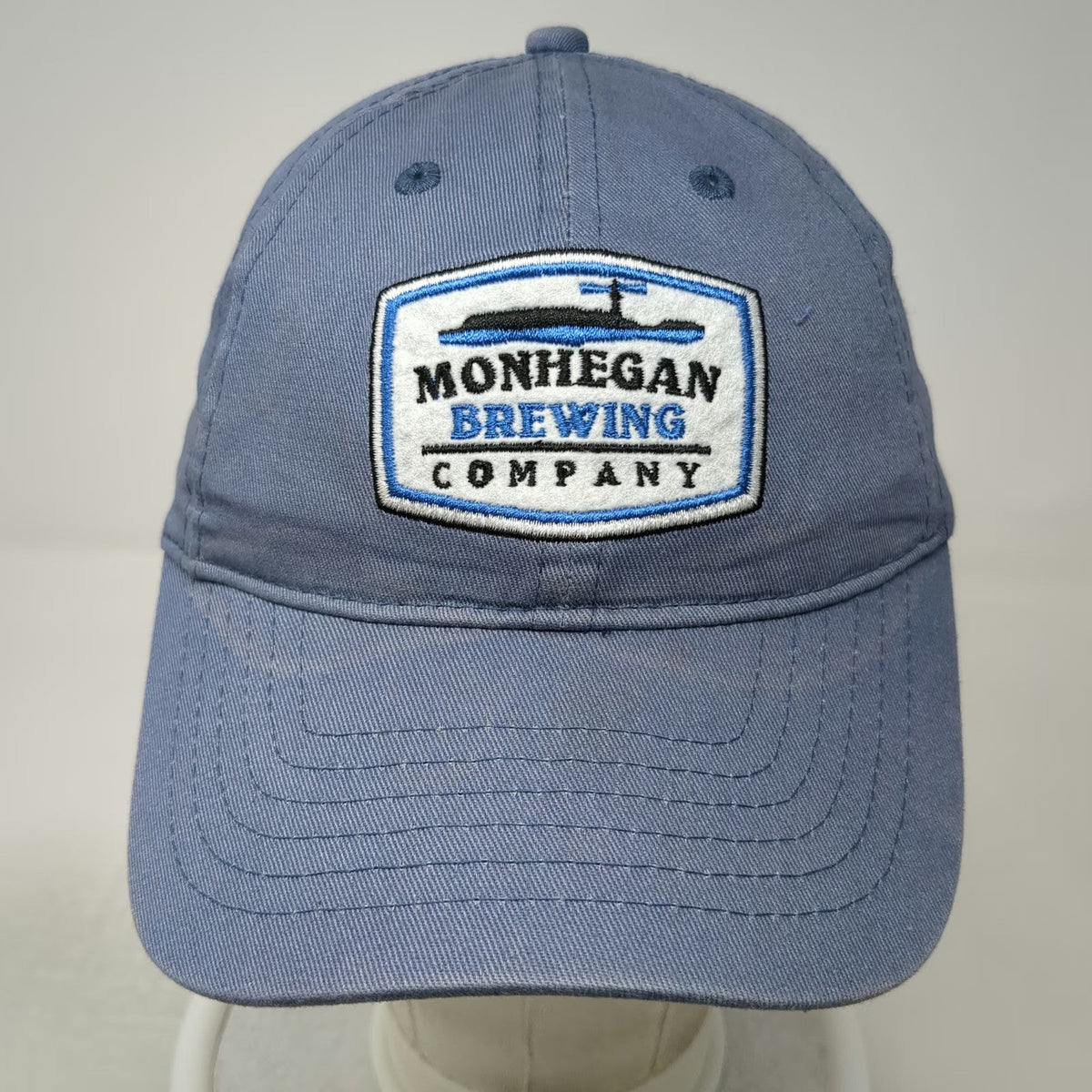 Brewery Branding Co Baseball Cap Blue One Size Monhegan Maine Lighthouse Hat
