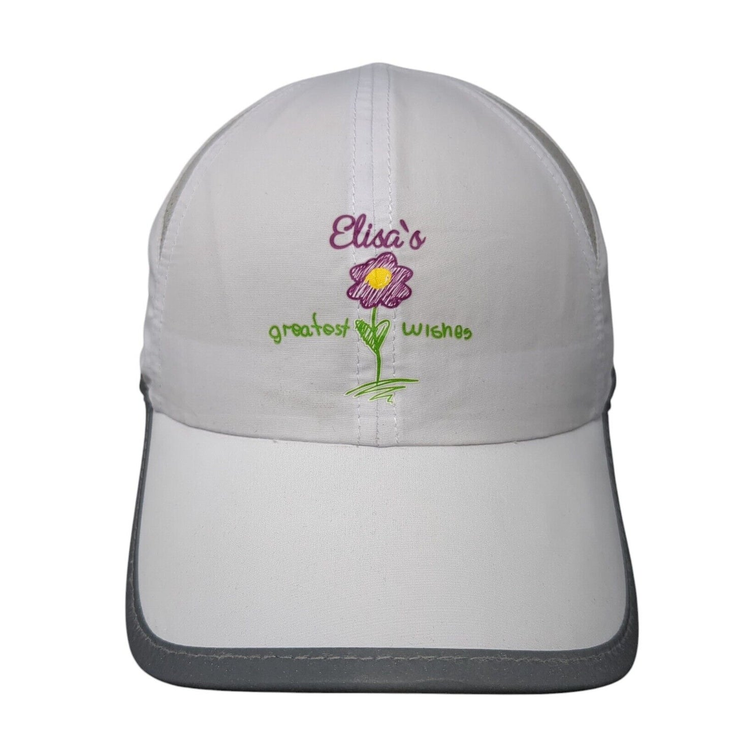 Elisa's Greatest Wishes Strapback Hat White OS Adjustable Embroidered 6 Panel