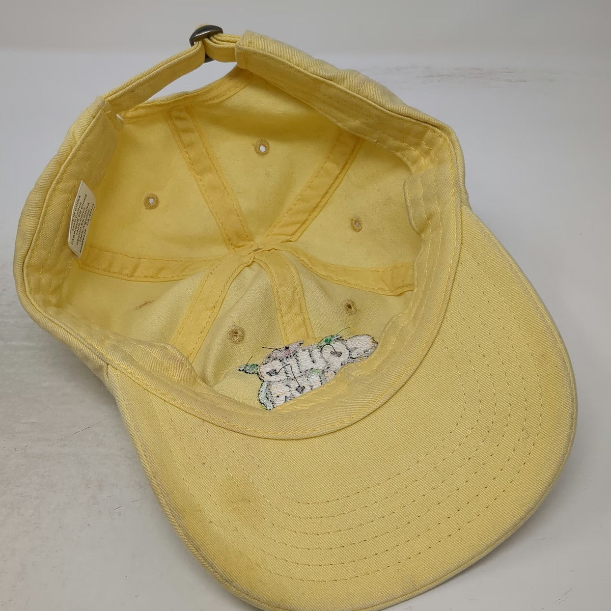 KC Caps Squid Lips Overwater Grill Baseball Cap Yellow One Size Slideback Cotton