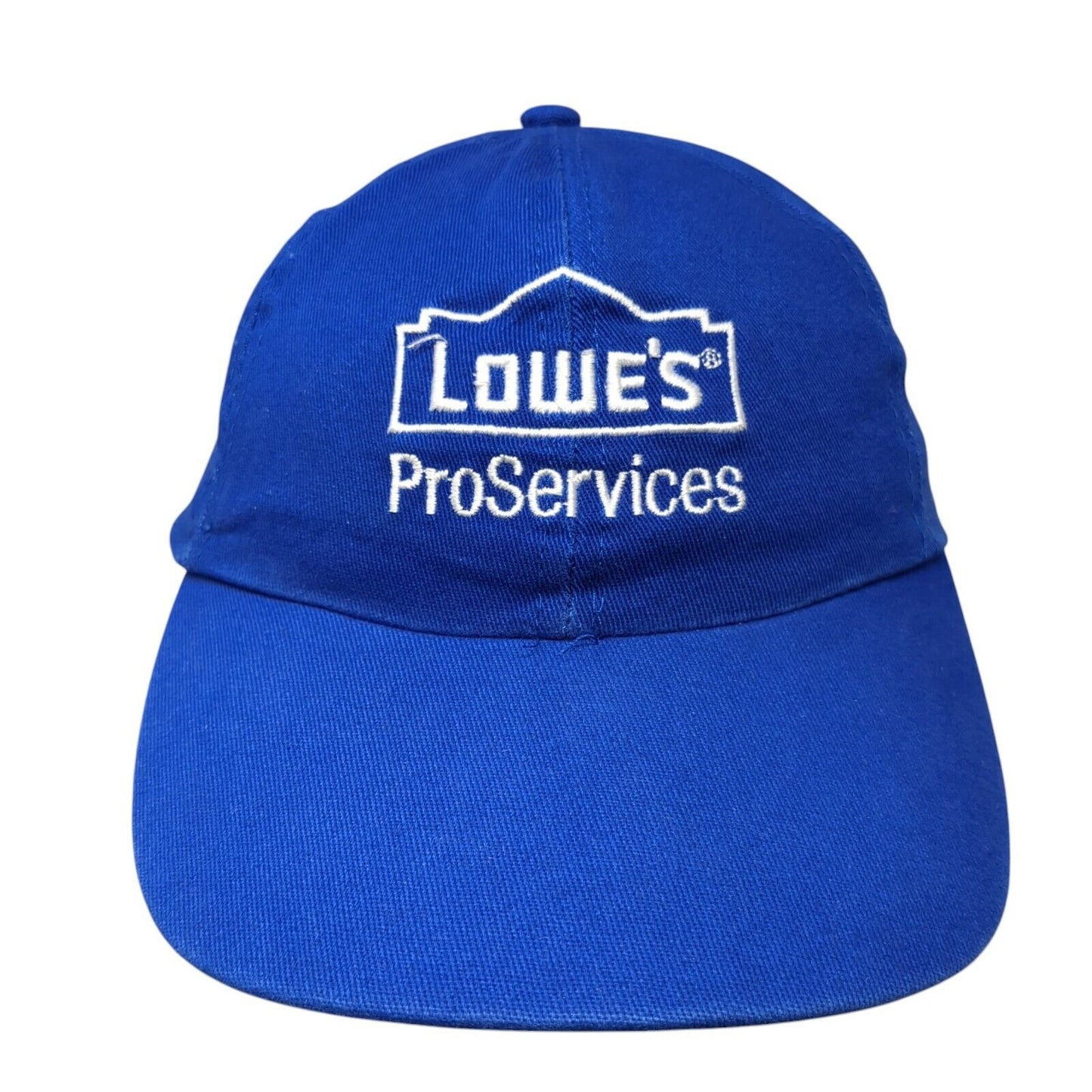 Lowe's Pro Services Strapback Hat Blue One Size Adjustable Embroidered