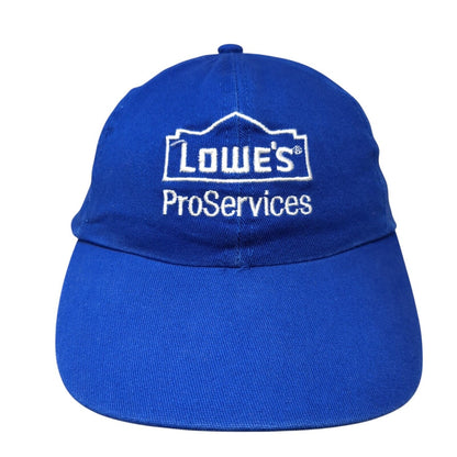 Lowe's Pro Services Strapback Hat Blue One Size Adjustable Embroidered