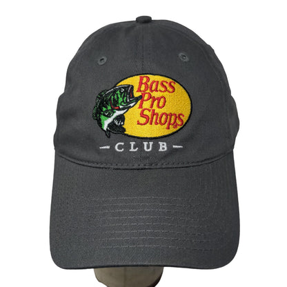 Bass Pro Shops Club Men's Slideback Hat Gray Adjustable Embroidered Logo Cotton