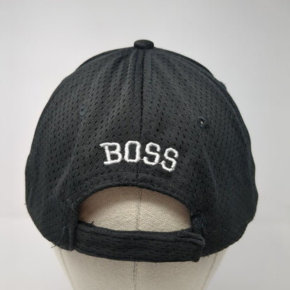 BOSS Strapback Baseball Cap Black OS Adjustable Embroidered Augusta Sportswear