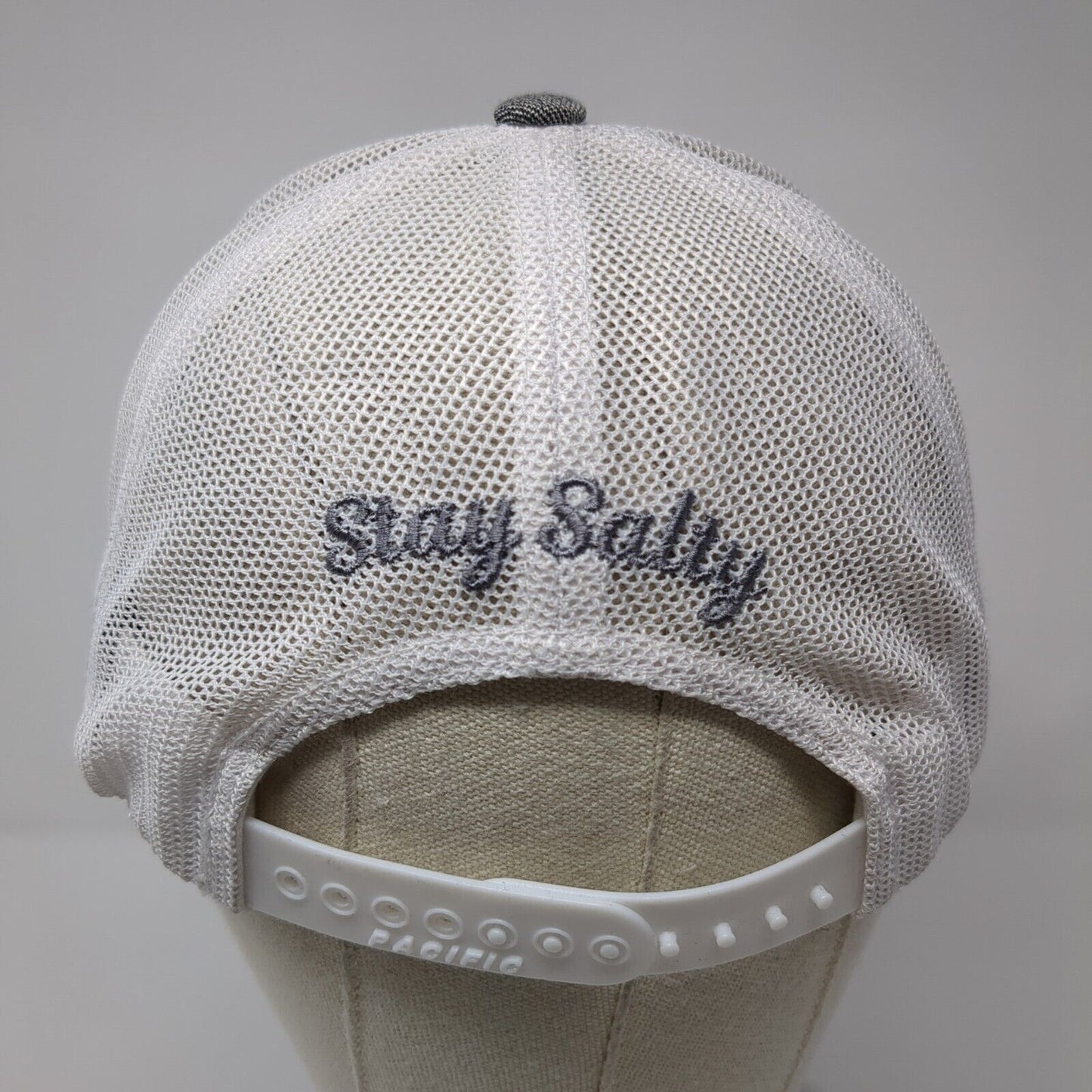 Float Magic Stay Salty Snapback Trucker Hat Gray OS Adjustable Pacific Headwear