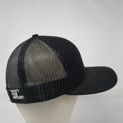 What's Your Awesome? Snapback Trucker Hat Black One Size Adjustable Mesh Back