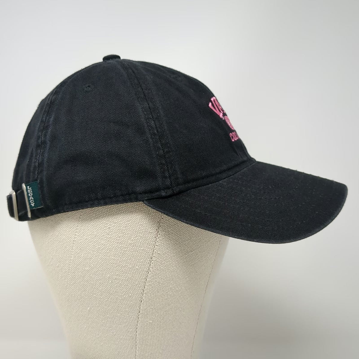 Legacy Baseball Cap Black One Size Vail Colorado Pink Embroidered Travel Hat