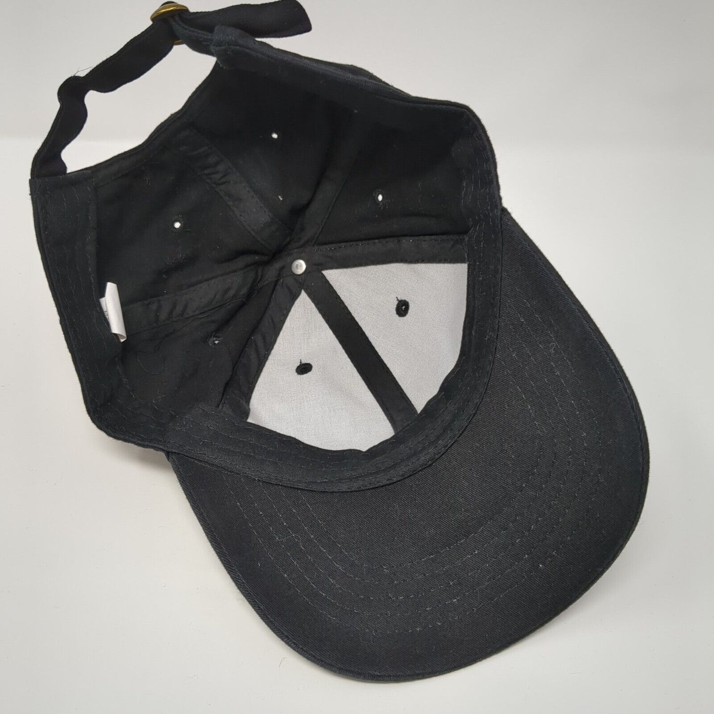 Unbranded Slideback Hat Black One Size 6 Panel Adjustable Blank Solid