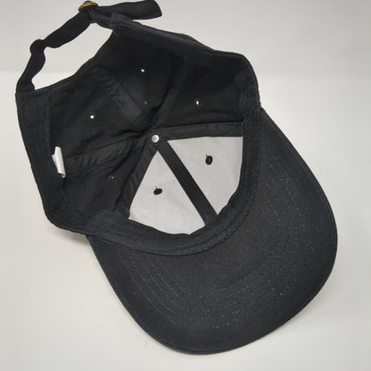 Unbranded Slideback Hat Black One Size 6 Panel Adjustable Blank Solid