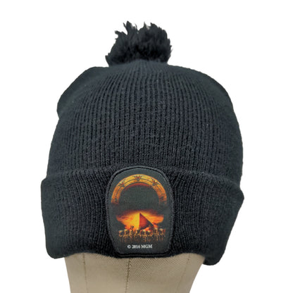 MGM Men's Knit Beanie Hat Stargate Patch Logo 100% Acrylic Sci Fi