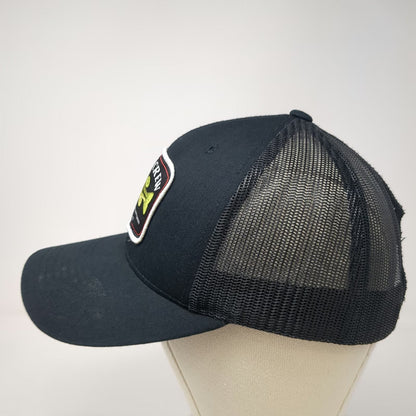Salty Crew Trucker Hat Black One Size Bass Fish Fishing Patch Mesh Snapback Hat
