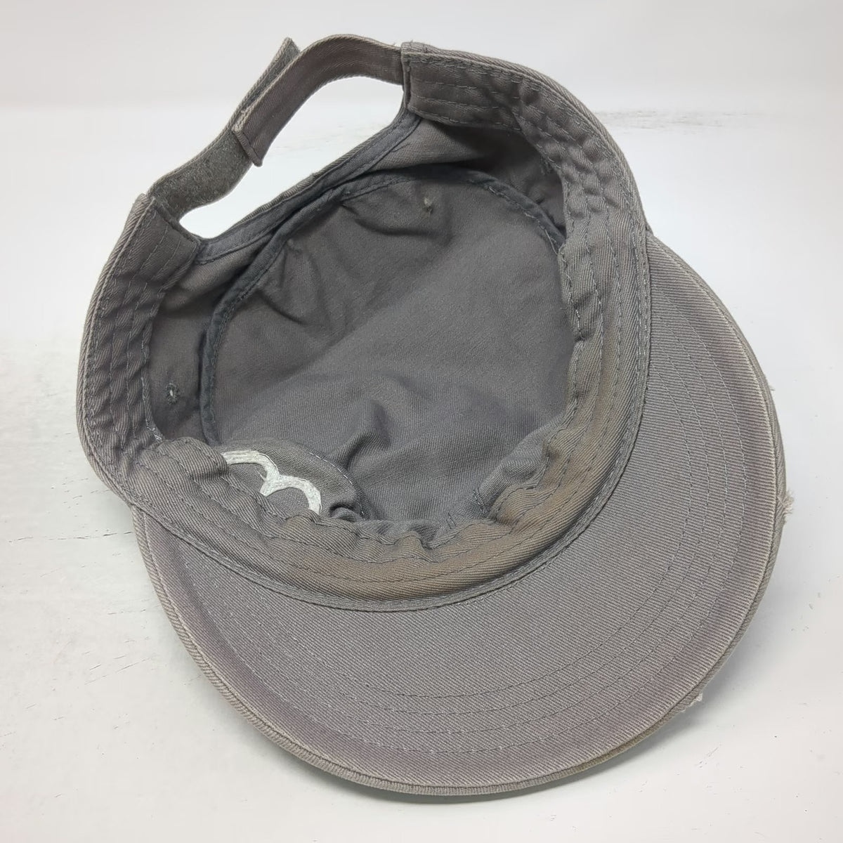 Black Clover Army Cap Gray One Size Distressed Brim Patch Live Lucky Cotton Hat