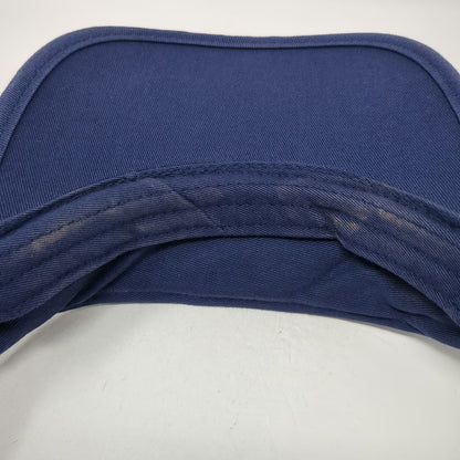 Margaritaville Visor Blue One Size Cancun Chill 1977 Woven Straw Brim Palm Hat