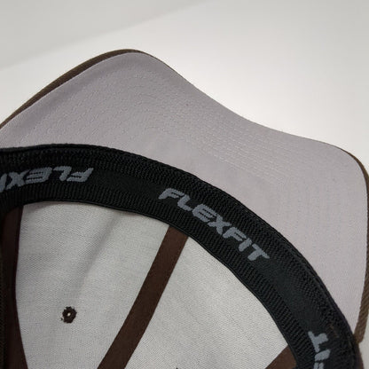 Yupoong Fitted Hat Brown Large-XL Flexfit Solid Blank 6 Panel Outdoor