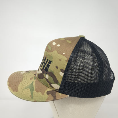 SRW Products Snapback Mesh Back Trucker Hat Multi Camo One Size Yupoong