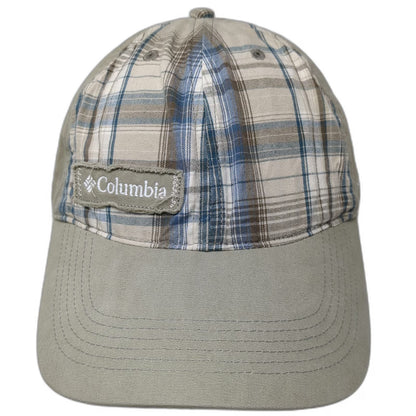 Columbia Baseball Cap Green One Size Omni-Shade Plaid Patch Slideback Hat