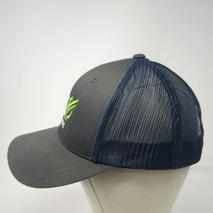 Yupoong Trucker Hat Gray Blue One Size Mesh Snapback AgQuest 25th Anniversary