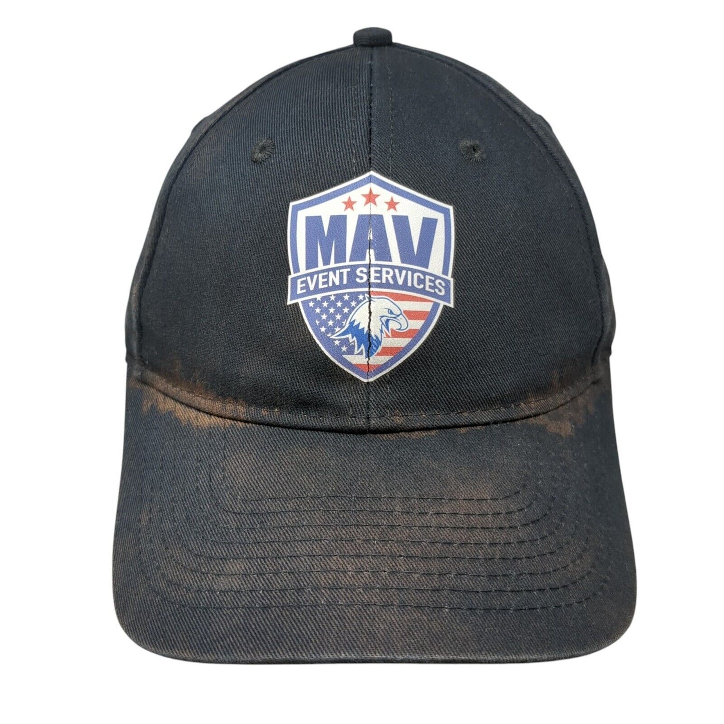 MAV Event Services Strapback Hat Black One Size 6 Panel Port & Company