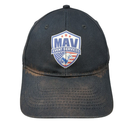 MAV Event Services Strapback Hat Black One Size 6 Panel Port & Company