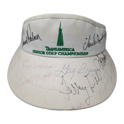 Vintage Visor Hat Signed Autographed Arnold Palmer ChiChi Rodriguez Terry Dill