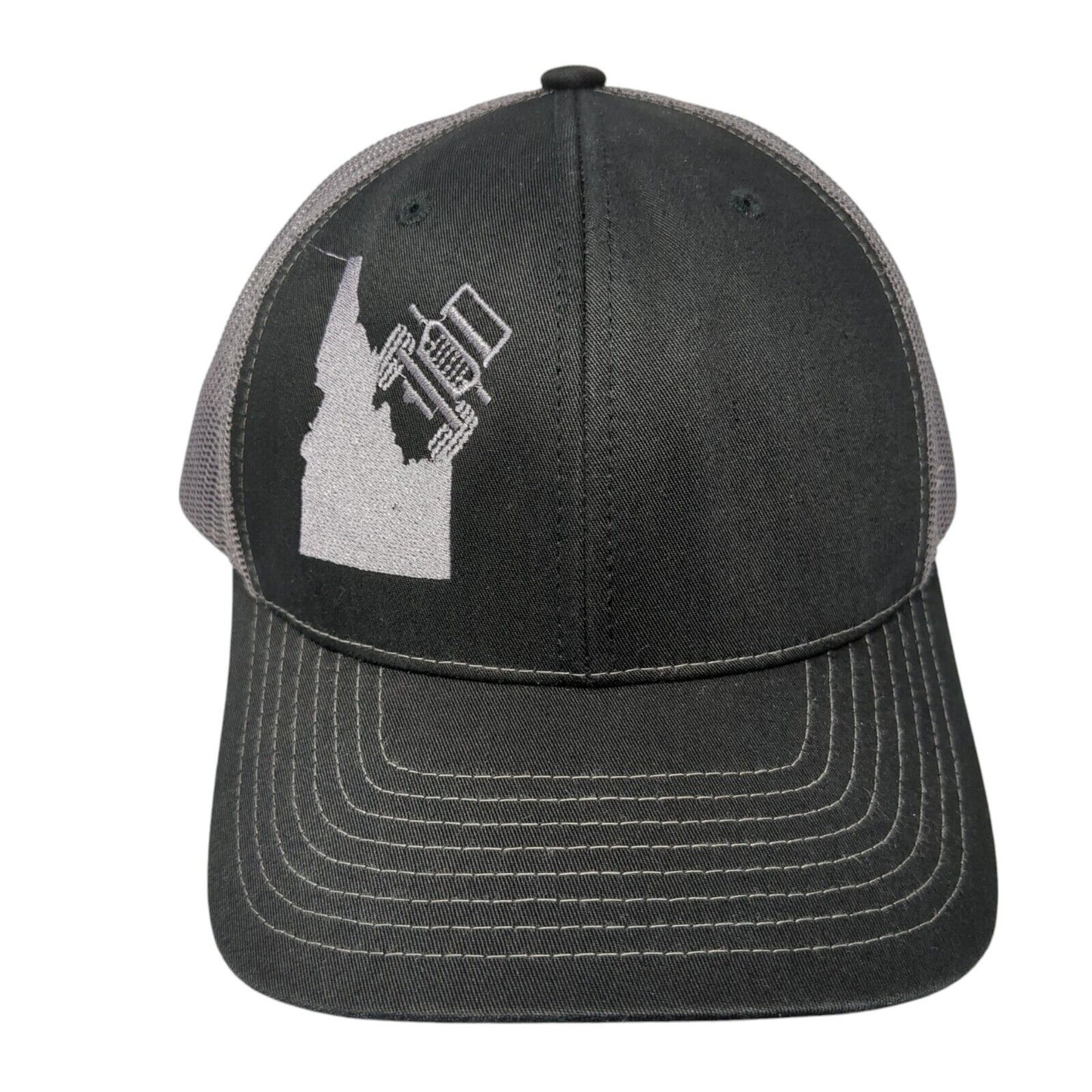 Idaho Snapback Mesh Back Trucker Hat Black One Size Richardson 6 Panel