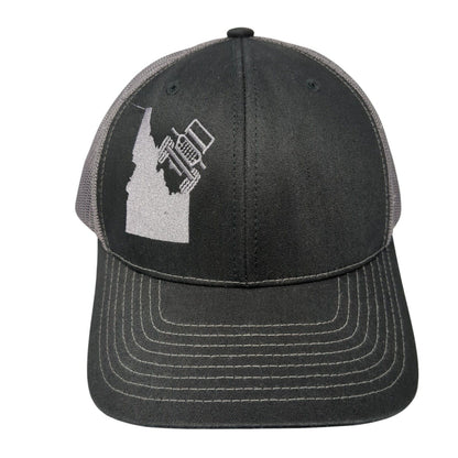 Idaho Snapback Mesh Back Trucker Hat Black One Size Richardson 6 Panel