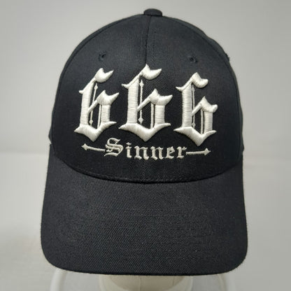 Flexfit Baseball Cap Black M 666 Sinner Red Devil Embroidered Graphic hat
