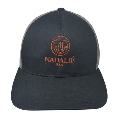 Nadalie USA Snapback Trucker Hat Black OS Adjustable Mesh Back Pacific Headwear