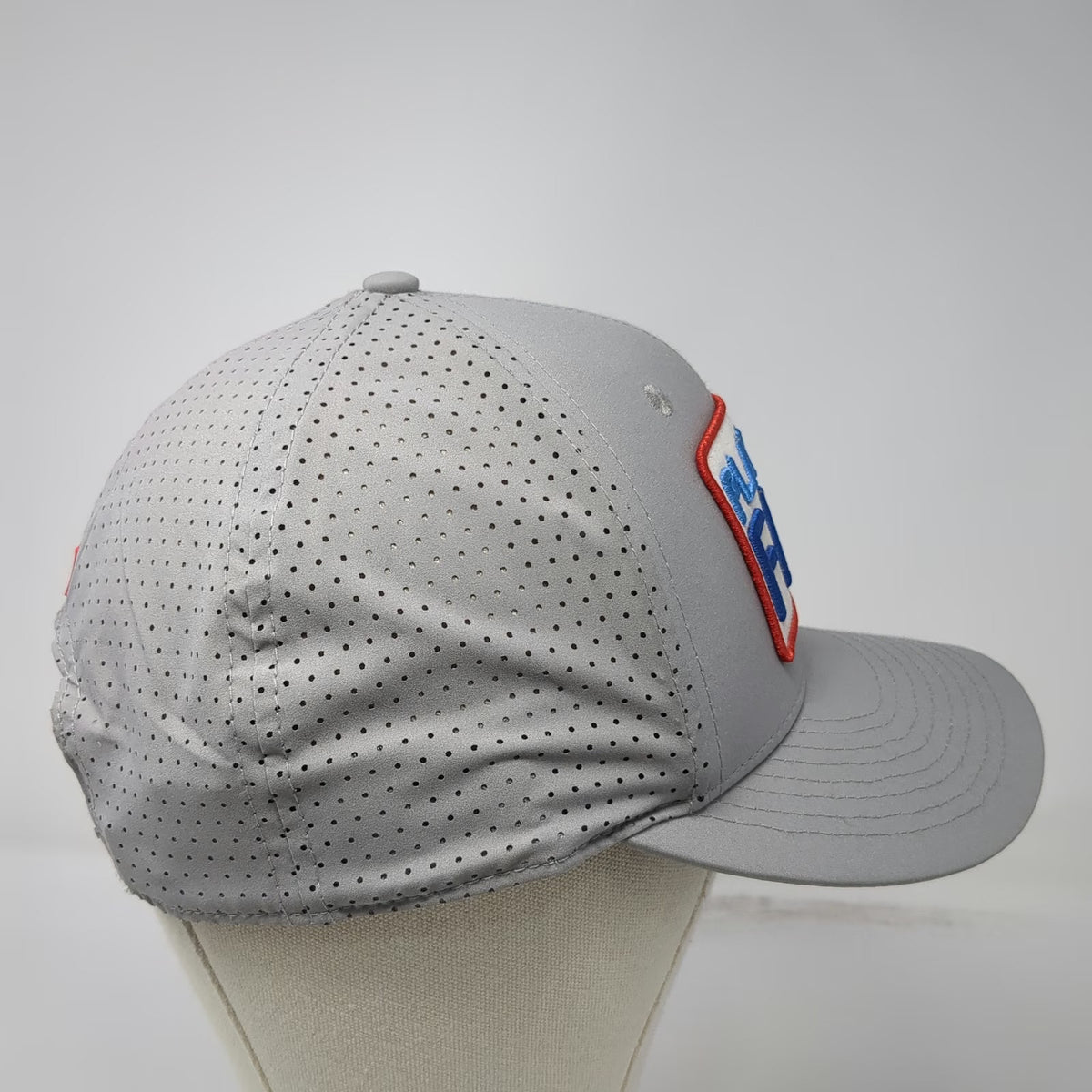 GHOST Trucker Hat Gray One Size Play Bad Fast Patch Perforated Golf Snapback Cap