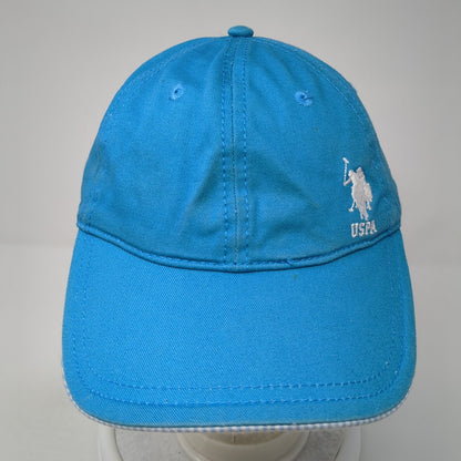 USPA Strapback Baseball Cap Blue One Size Adjustable Embroidered US Polo Assn.