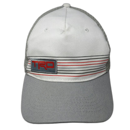 Head to Toe 5 Panel White One Size Trucker Hat TRD Racing Logo Mesh Back Patch