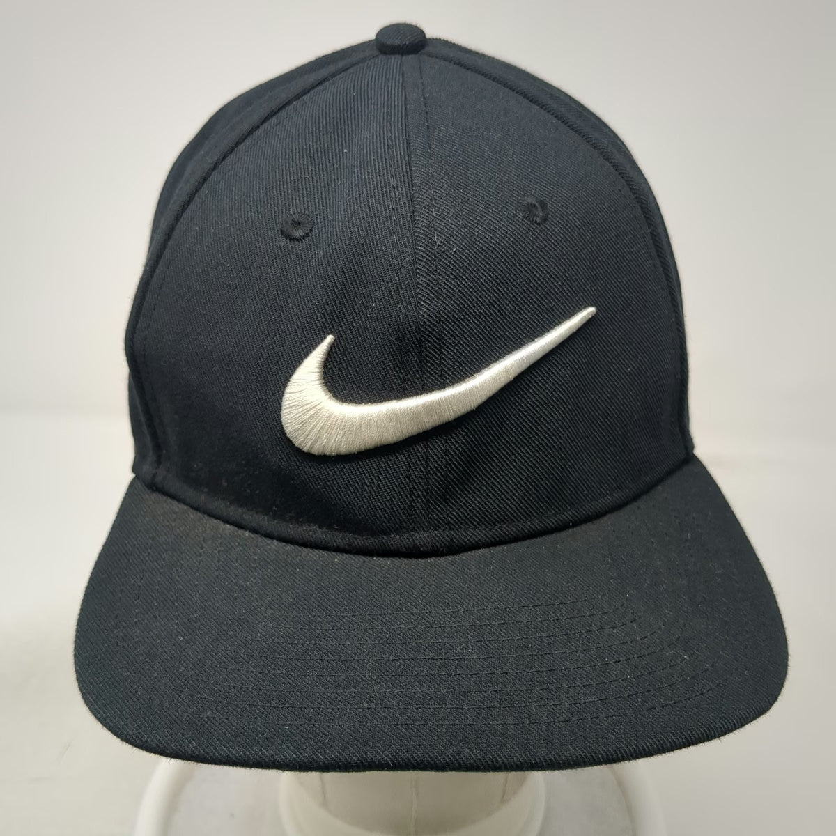 Nike Snapback Black One Size Pro Embroidered Swoosh Green Underbrim 6 Panel Hat