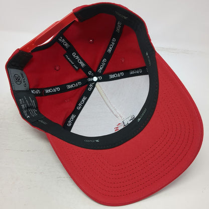G/FORE 5 Panel Red One Size Hat Skull Crossbones American Flag Tonal Stars